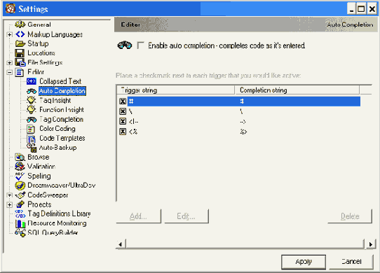    Auto Completion