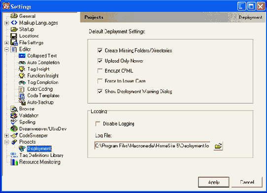 Deployment   Settings